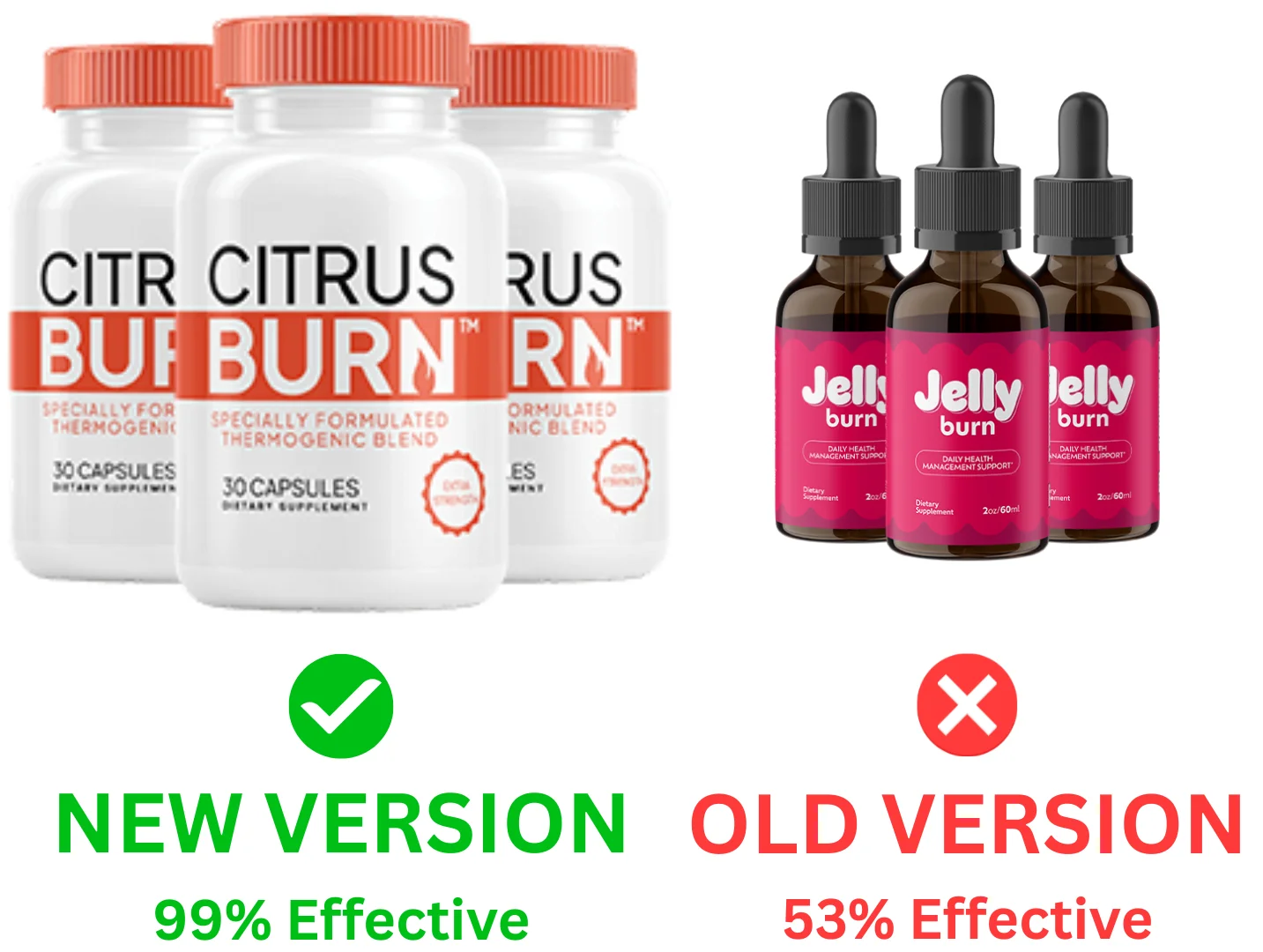 JellyBurn 3 bottles